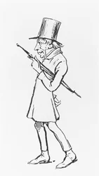 Caricatura de Soren Aabye Kierkegaard